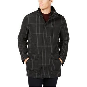 Ryan Seacrest Mens 3-in-1 Plaid Jacket, Black, NWT